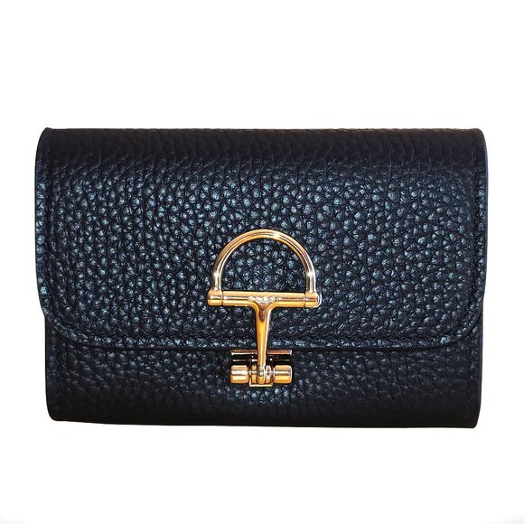 Gucci Handbags - Gucci Softbit Card Case in Black Grainy Leather